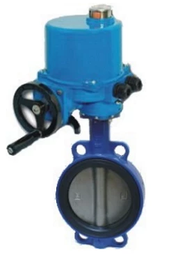 Затвор дисковый поворотный ABRA Ду50 Ру16 BUV-VF863D, межфланцевый, корпус - чугун, диск - нержавеющая сталь, с электроприводом, NBR в Саратове