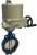 Затвор дисковый поворотный ABRA Ду350 Ру16 BUV-VF826D, межфланцевый, корпус - чугун, диск - чугун, с электроприводом, EPDM в Саратове
